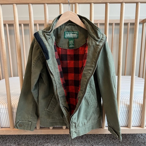 L.L. Bean Other - L.L.Bean Flannel Lined Coat, Girls S/8